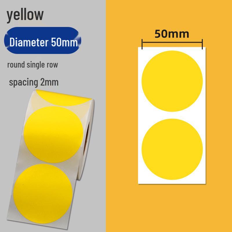 Color Coated Self-Adhesive Barcode Label Paper - Round Stickers In Various Sizes