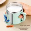 304 Stainless Steel Leak-Proof Insulated Kids' Water Cup with Lid and Cartoon Design