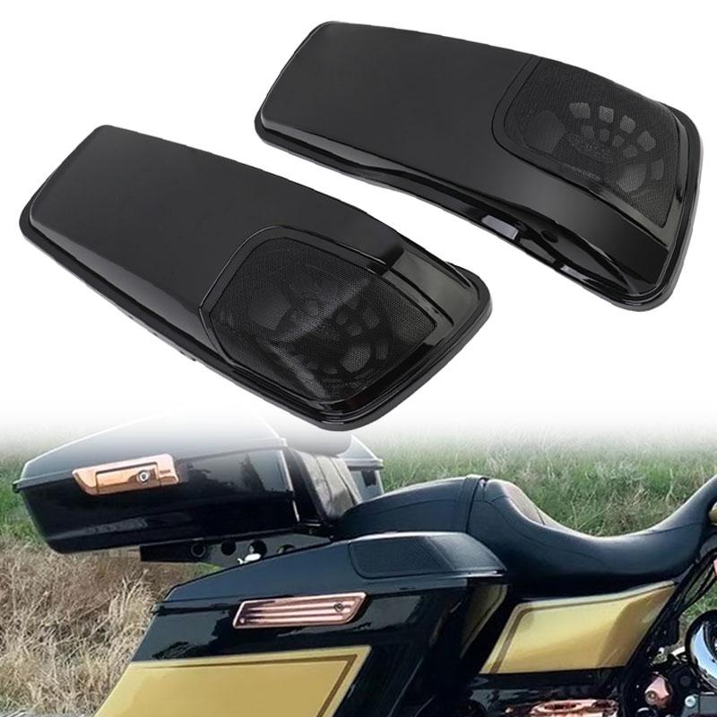 

Для Harley Street Road Glide Road King Ultra CVO Street Road Glide 2014-up Мотоцикл Глянцево-черная Крышка динамика кофра чёрный