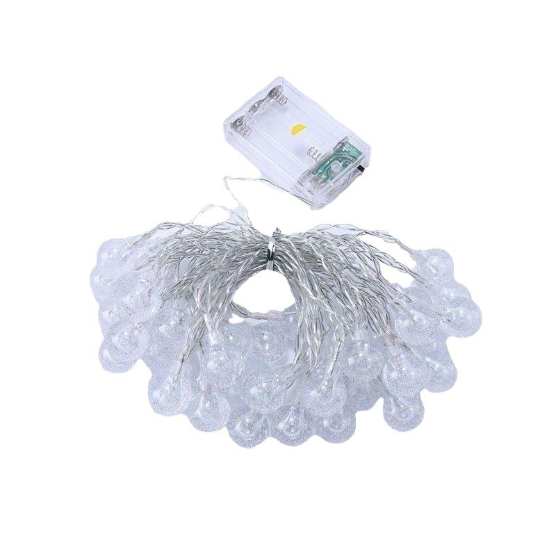 LED Solar Bubble Ball String Lights - Outdoor Waterproof Decorative Colored Star Lights for Courtyard and Camping Ambiance.