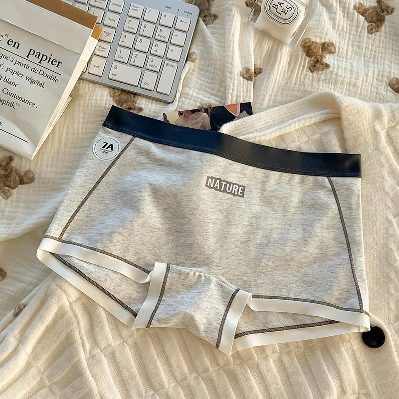 

Большие размеры женские спортивные простые поясные сумки бедра эластичные дышащие хлопковые трусы с плоским углом XXL серый