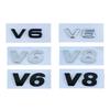 3D ABS Chrome Black V6 V8 Letters Car Rear Trunk Fender Emblem Badge Sticker Decals For VW Polo Golf Passat Touareg Accessories Zs9