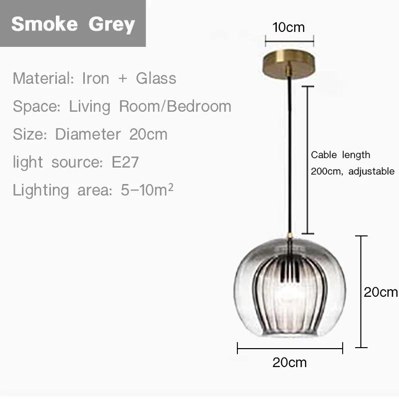 Modern Minimalist Jellyfish Glass Pendant Light Living Room Dining Room Kitchen Bedside Hanging Chandeliers Lighting Fixtures