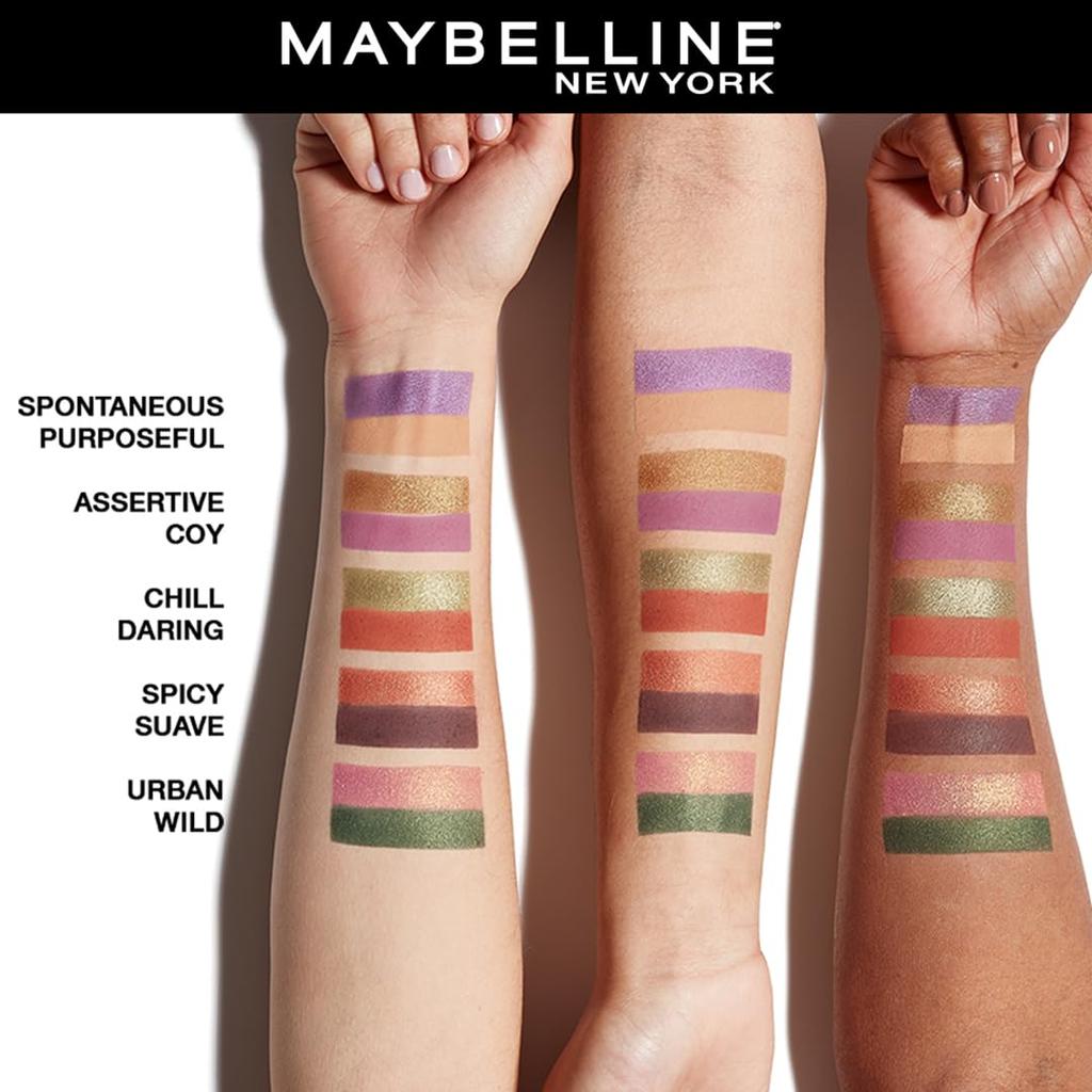 Maybelline New York Color Rivals Pigmentovaná paletka očních stínů 3g Dlouhotrvající Vodotěsná Matná Třpytivá Asertivní X Plachá
