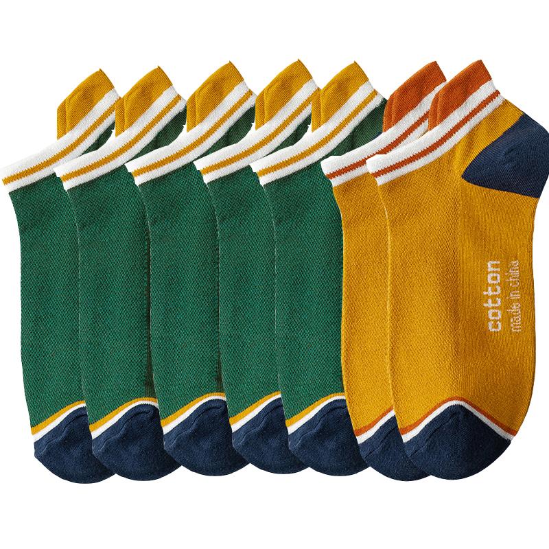 7 Paare/Lot Herren Baumwollsocken Lässig Mode Straße Kurz Unisex Atmungsaktiv Hohe Qualität Kurzer Schaft Hoher Absatz Abriebfest Übergröße
