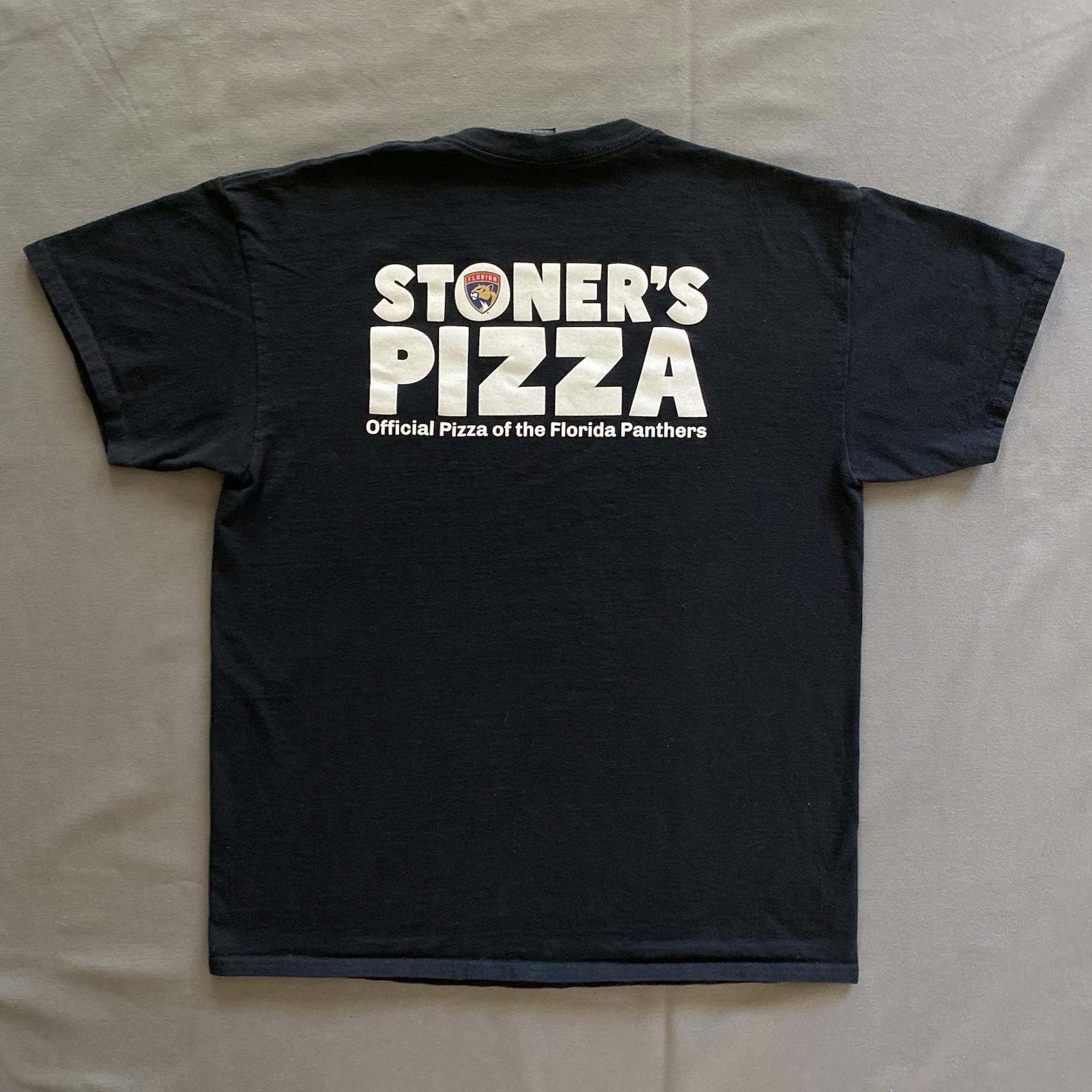 Stoner’s Pizza T Mens Large Black Florida Panthers NHL Hockey Unisex T-Shirt XXXL