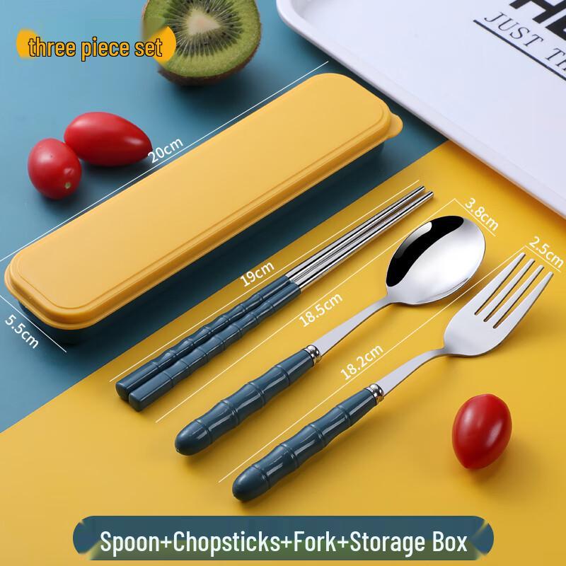 Портативный набор столовых приборов Zhaoran из нержавеющей стали 316