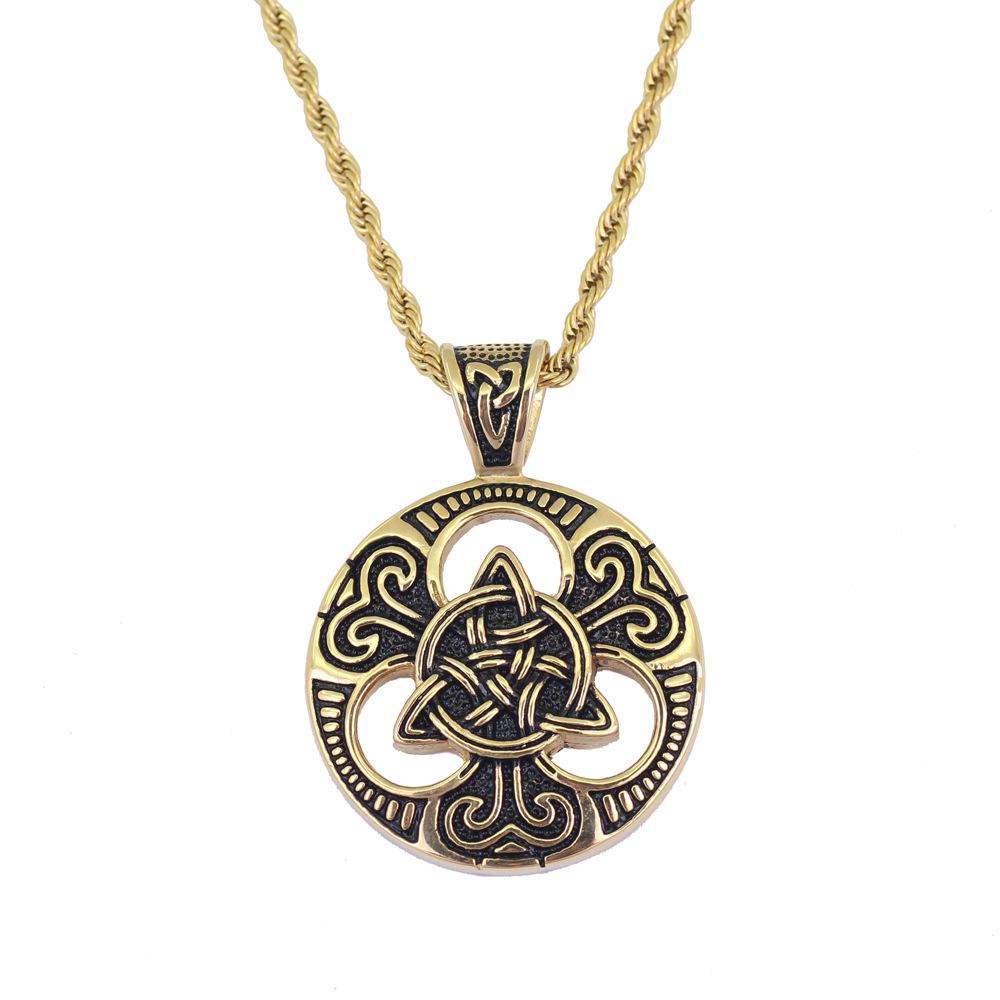 New Fashion Nordic Viking Retro Punk Jewelry Celtic Knot Pendant Necklace