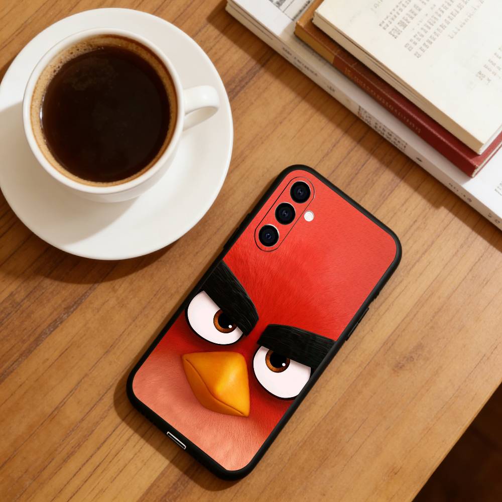 

Funny Cartoon A-Angry B-Birds Phone Case For Samsung Galaxy A73,A72,A71,A70,A53,A52,A51,Soft Silicone Black Cover Samsung a73 5g