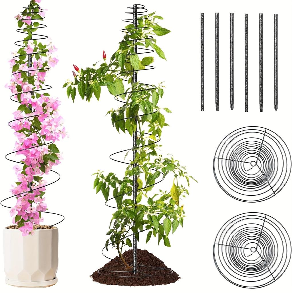 Spiral Frame Trellis for Climbing Plants Outdoor Indoor Metal Garden Plant Support for Pole Beans, Tomato, Sweet Pea, Clematis, Potted Plants, Vine