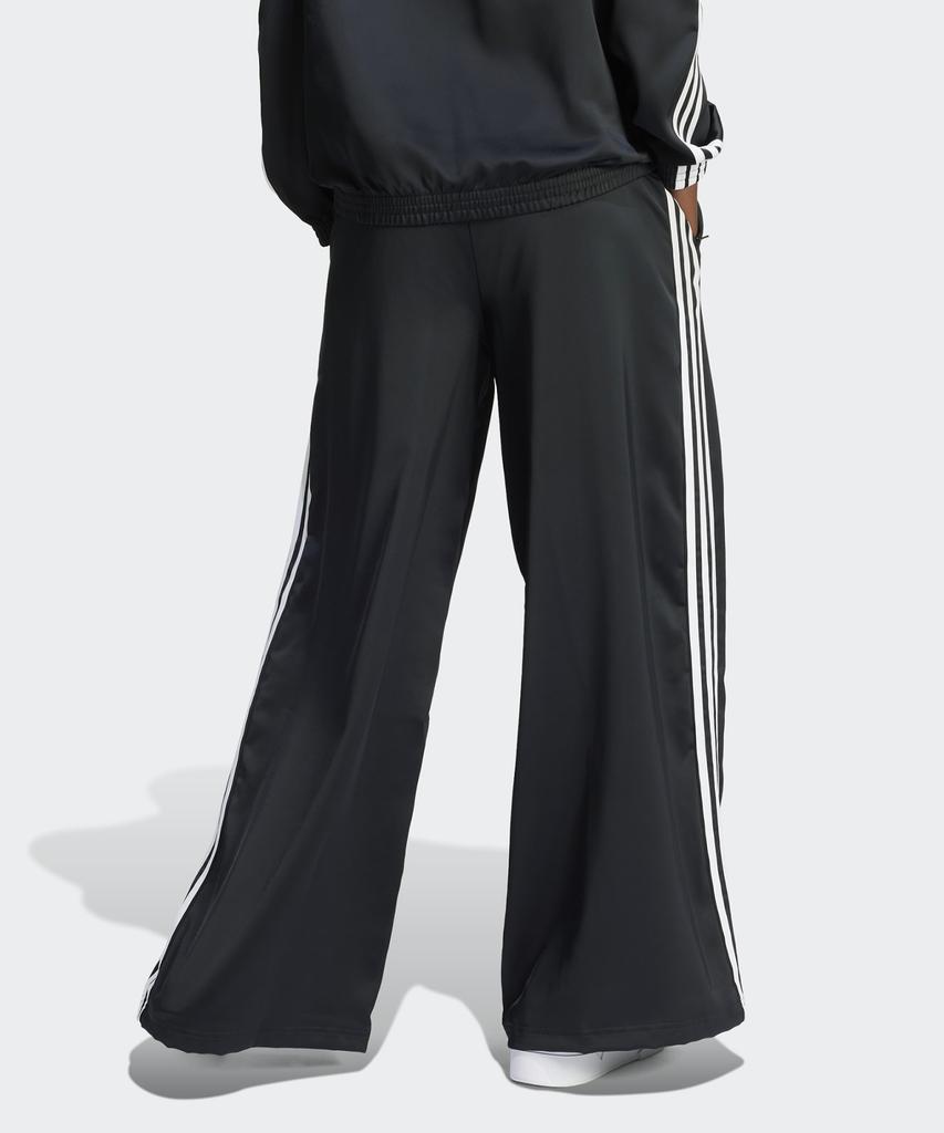 ADIDAS Satin Wide Leg Track Pants - Black:White / Iu2520