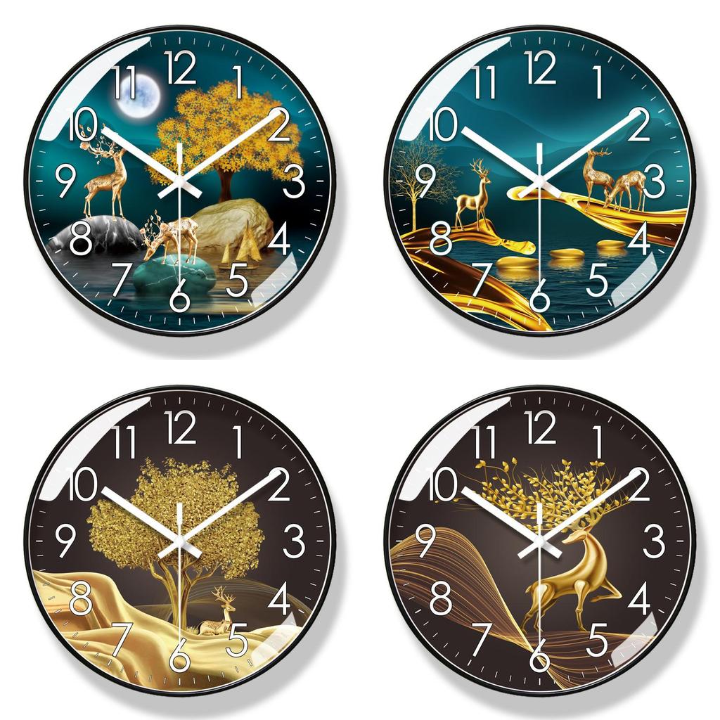 Runde Wand Minimalistisch Montierte Leise Quarz-Uhr Für Schlafzimmer Und Dekor Büro