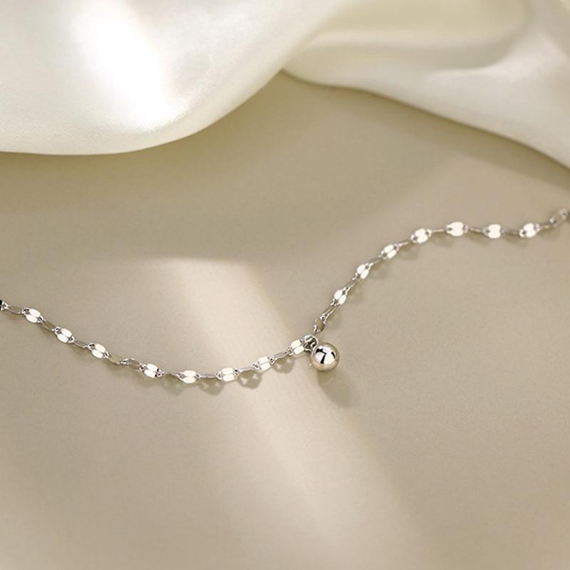 Lucky Beads Anklet For Women  Trendy Simple Flash Ankle Chain Spring Summer Jewelry Gift