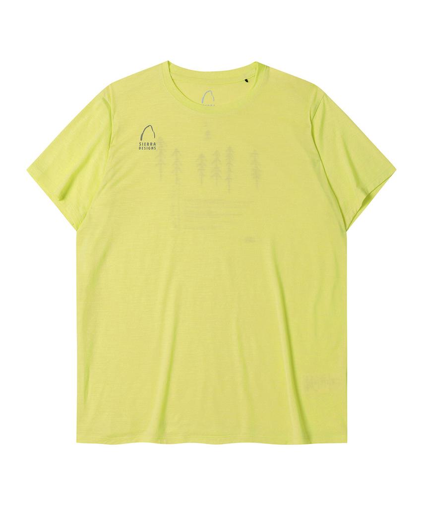 SIERRA DESIGNS W) Sierra Wool Forest Short Sleeve Lime