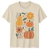 Autumn Harvest Pumpkin Floral Graphic Unisex Unisex Tee Shirt Seasonal Fall