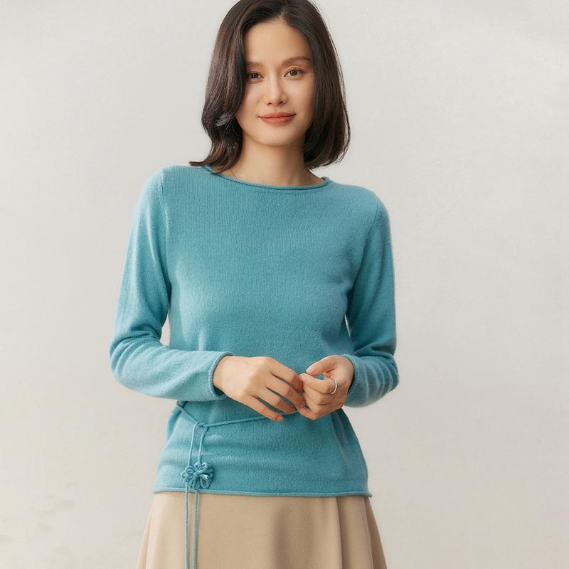 Qinghe 100% Pure Cashmere Women's Sweater - Ultra Soft Luxury Winter Pullover
