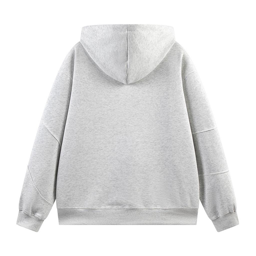Men's Solid Color Plush Sweatshirt Hoodie Men's Sports Large Size Casual Sweatshirt