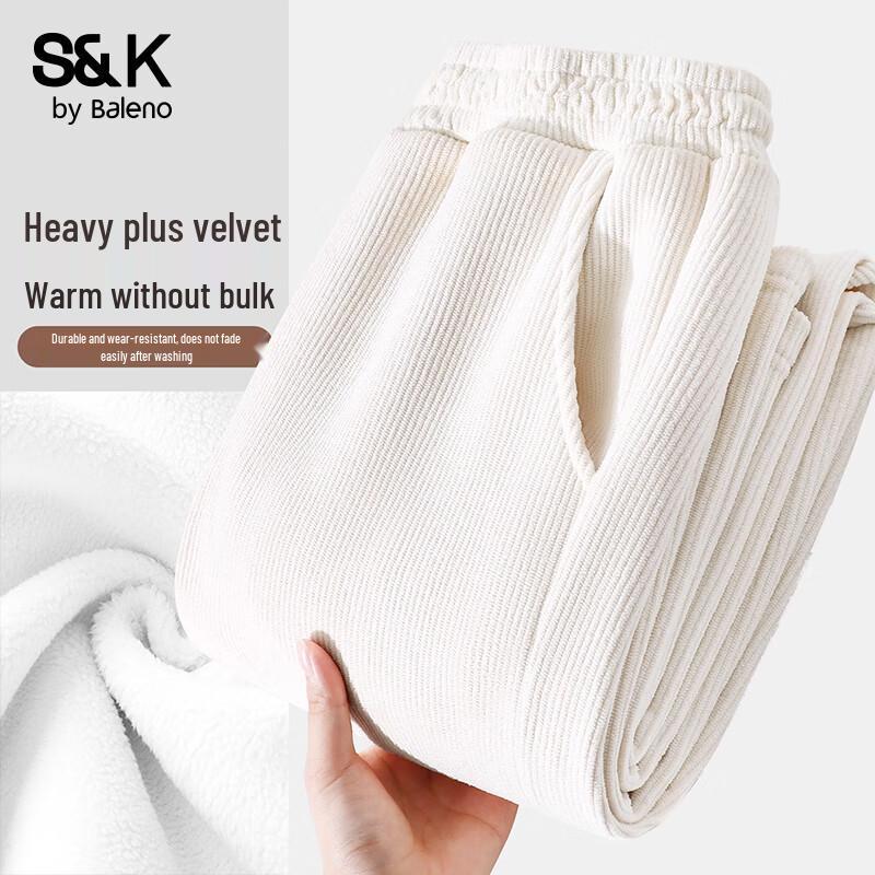 Baleno S&K Women's Fleece-Lined Corduroy Straight-Leg Pants