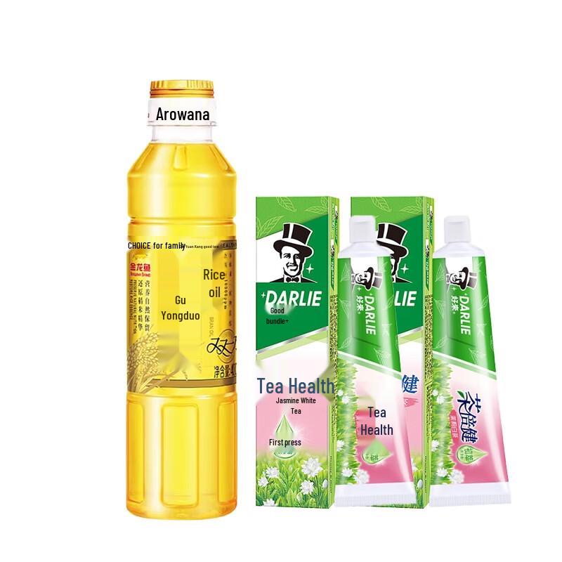 

Darlie Tea Care Jasmine White Tea Toothpaste 2-Pack with Bonus Arowana Rice Oil