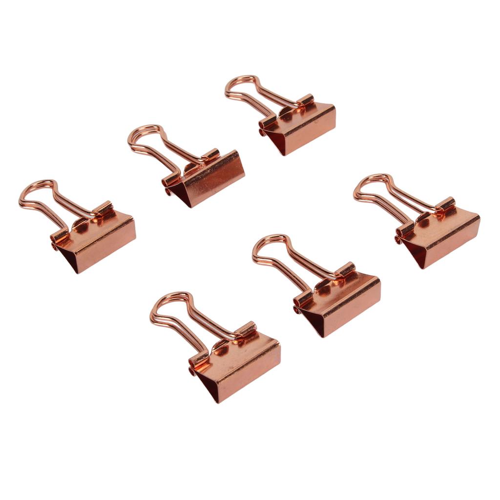 Clips Metal Hollow Long Tail Small Paper Clamps for Documents Tickets Gold 12pcs