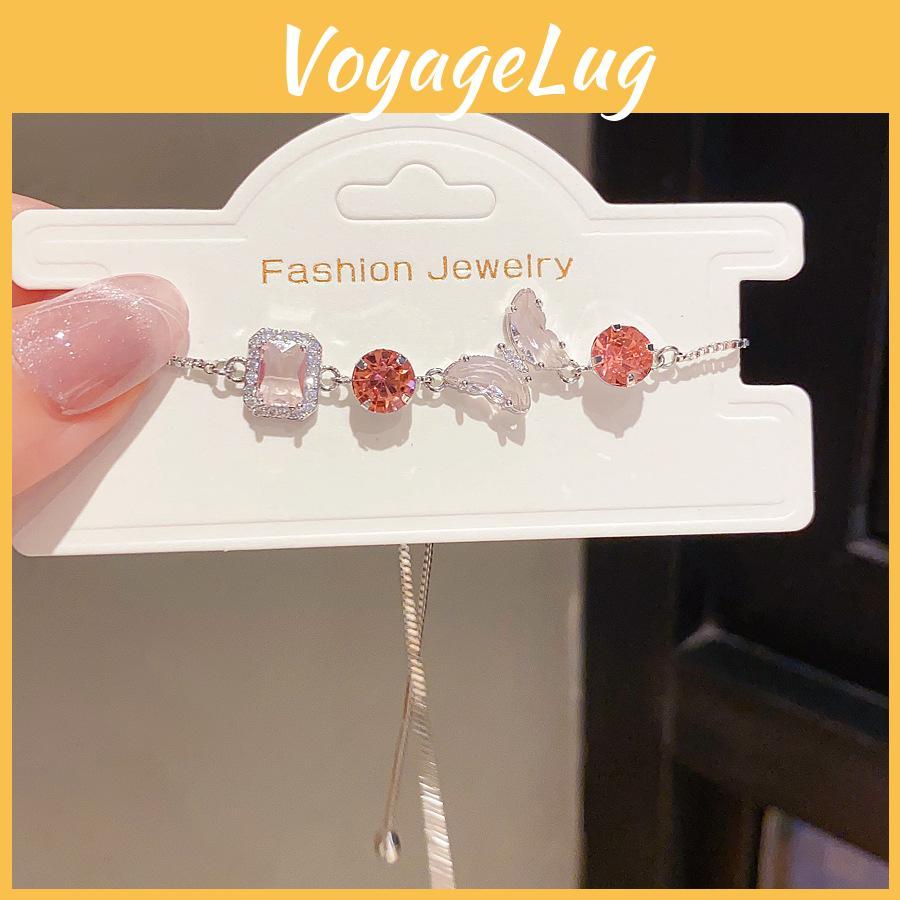 Zircon Butterfly Adjustable Bracelet For Women With Elegant Style And Gift Option