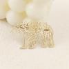 Punk Style Stainless Steel Brooch Plated Corsage Pin Trendy Polar Bear Brooch  Clothes Accessories
