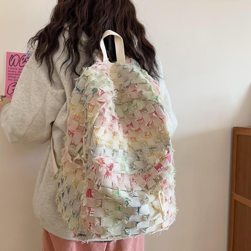 Little fresh literary soft girl student schoolbag Korean version casual simple daily commuting backpack