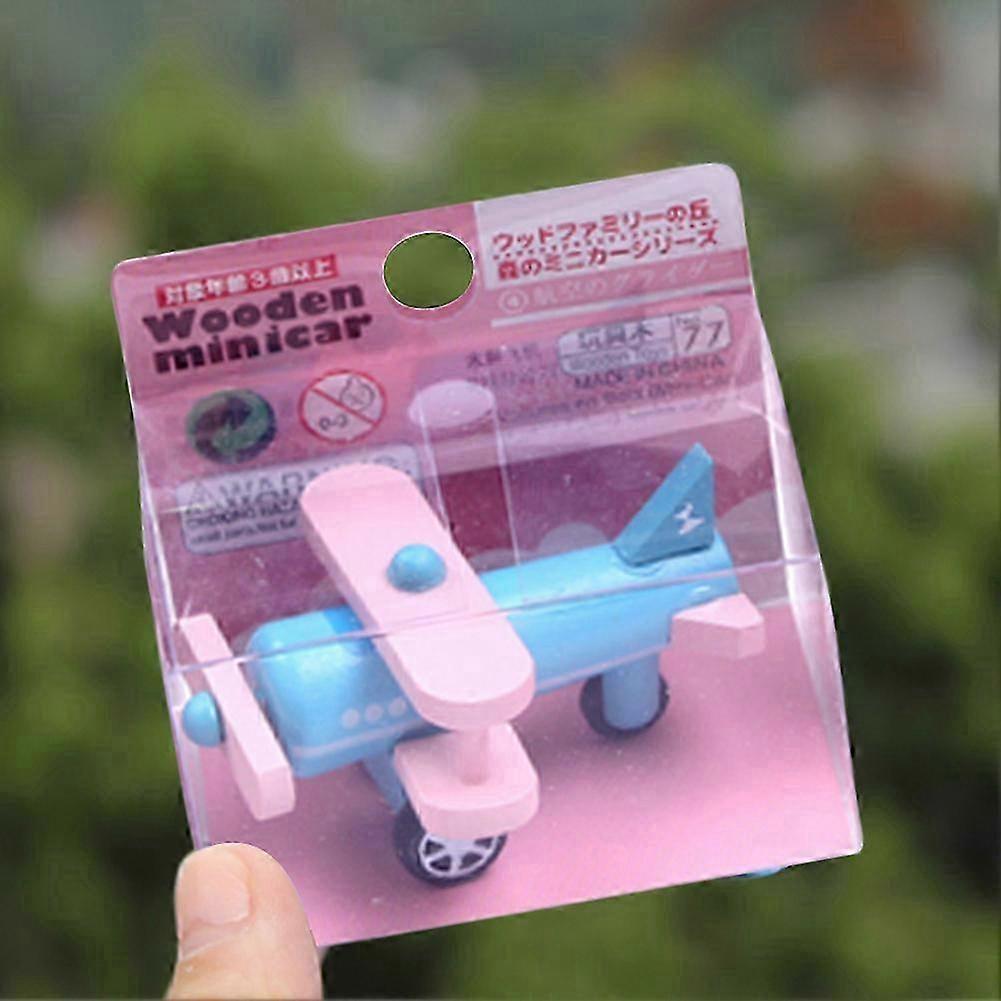 2025 Multi-pattern Creative Toys Mini Wooden Airplane Kids Baby Educational Gift