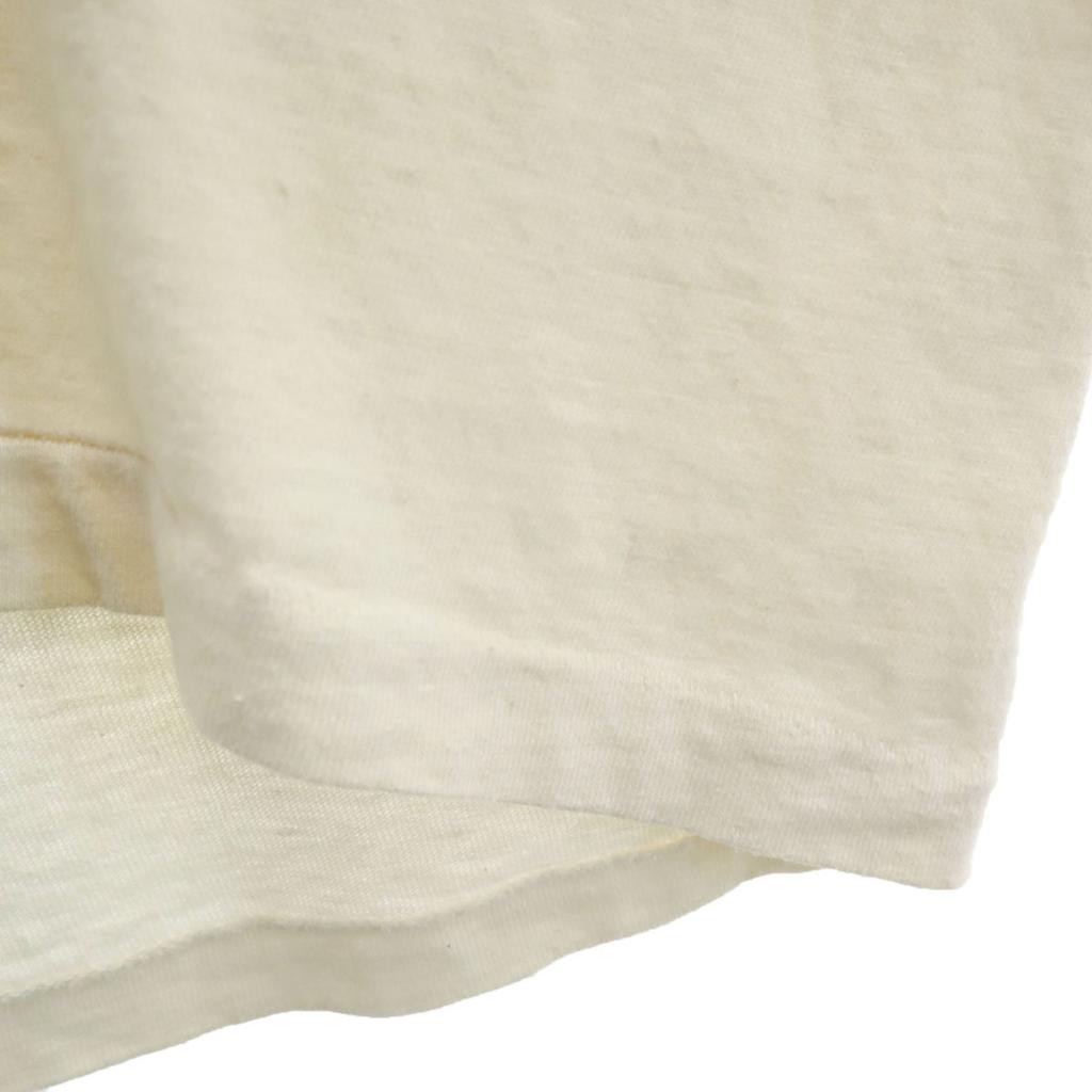 OKINA 90s Old Short sleeve T-shirt XL cream Single stitch Men's Used