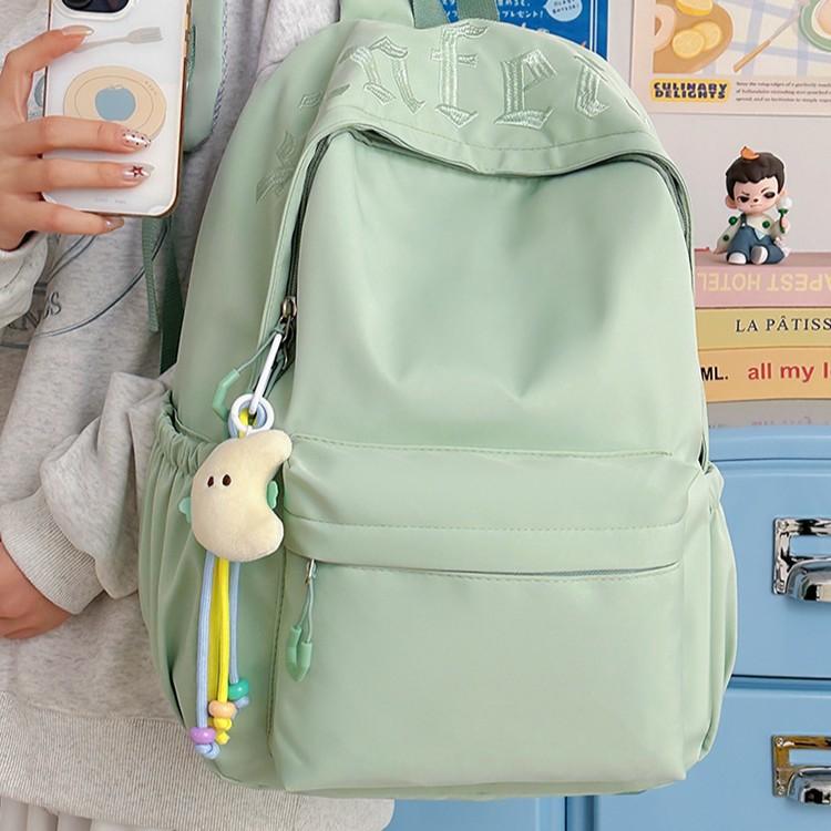 Schoolbag Wholesale Large Capacity School Bag Female Junior High School Student Girl Simple Japanese High School Student Backpack Design Sense
