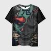 Newest Demon Samurai Mask Sakura 3D Print T shirts For Men/Women Crew Neck Short sleeve Top Fashion Oversized Punk Style T shirt