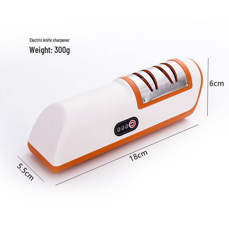 Electric Knife Sharpener with Whetstone and Quick Charging - Compact Kitchen Tool