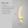 Modern LED Wall Lamp Minimalist Stripe Wall Sconce Black Gold Decorative For Bedroom Bedside Study Home Indoor Lighting Lusters