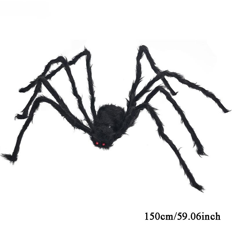 Halloween Decoration Giant Spider, Suitable for Garden Lawn and Indoor Decoration Props, Party Trick Simulation Balck Spider