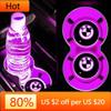 BAEE4 New 2025 E60 E93 2025 Hot Car For 2pcs Car Luminous Water Cup Coaster 7 Colorful For BMW M Power Performance M3 M5 X1 X3 X5