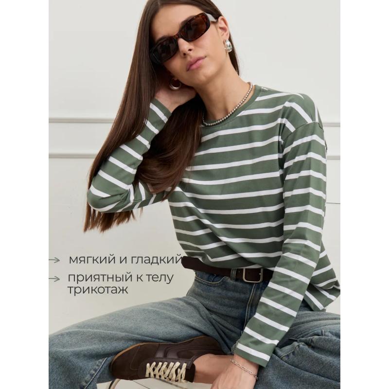 T-shirt da donna a maniche lunghe minimalista, tessuto morbido di alta qualità, silhouette ampia e squadrata per il comfort di tutto il giorno