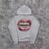 Felpa Oversize con Cappuccio Donna Autunno Inverno Stampa Grafica Casual Streetwear Vestibilità Larga Manica Lunga Pullover