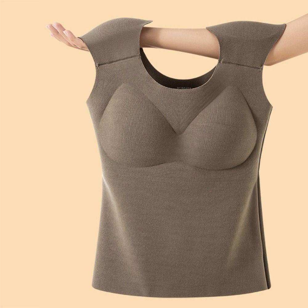 U-neck Right-angle Shoulder Vest Invisible Underwear for Women Thermal Underwear  Body Shaping
