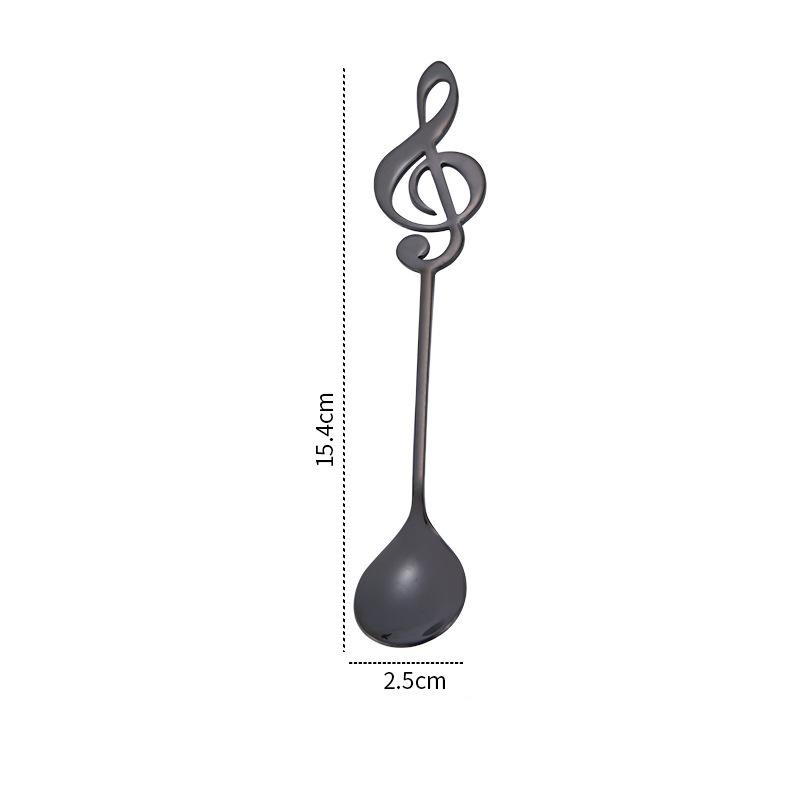 1/3/5/10pcs 304 Stainless Steel Musical Notes Coffee Spoon Stirring Cup Spoon Music Stick Ice Cream Gift Spoon