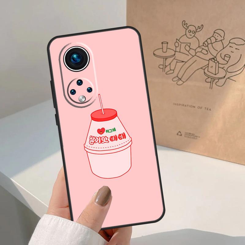 Kawaii Erdbeermilch Für Honor Magic 7 Lite 5 6 8 Pro Hülle Für Honor 400 200 90 70 50 X8c X8b X9a X9b X9c X9d Win
