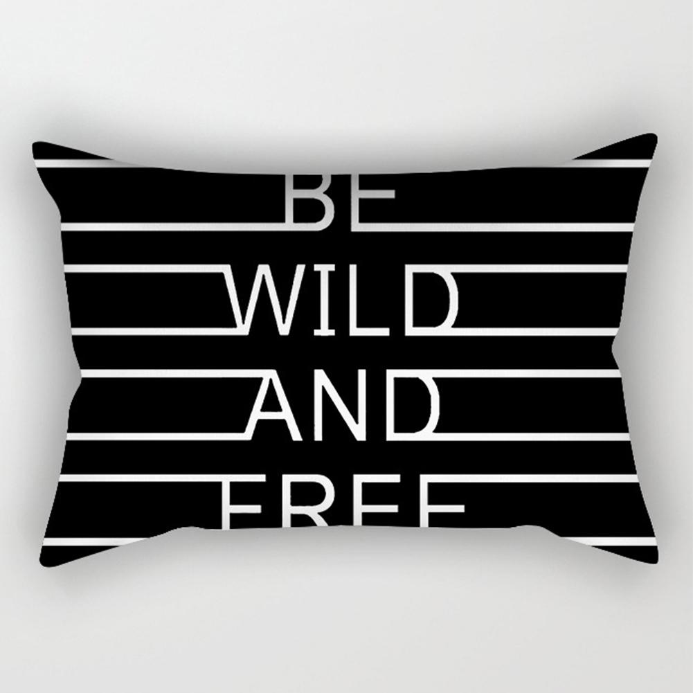 Pillowcase, Peach Skin Velvet Modern Simple Black And White Geometric Striped Pattern Sofa Cushion Cover, Soft Skin-friendly Rectangle Pillow Case 30x