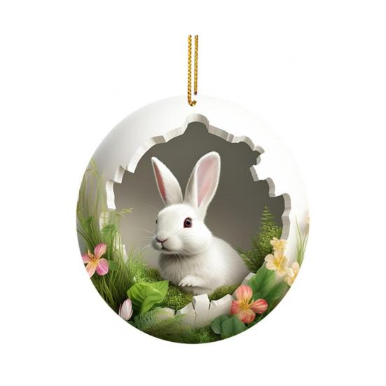 Car Interior Pendant Easter-Themed Rabbit Design Hanging Ornament Car Bag Living Space Bag Home Decor