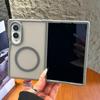 Luxury Matte Frosted Magnetic for Magsafe Phone Case for Samsung Galaxy Z Fold 8 Ultra ZFold8 7 Wireless Charging PC TPU Cover