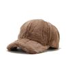 Casual Solid Color Warm Hat for Women, Autumn and Winter Outdoor Thick Baseball Cap, Duckbill Cap, Fashionable Men's Hat