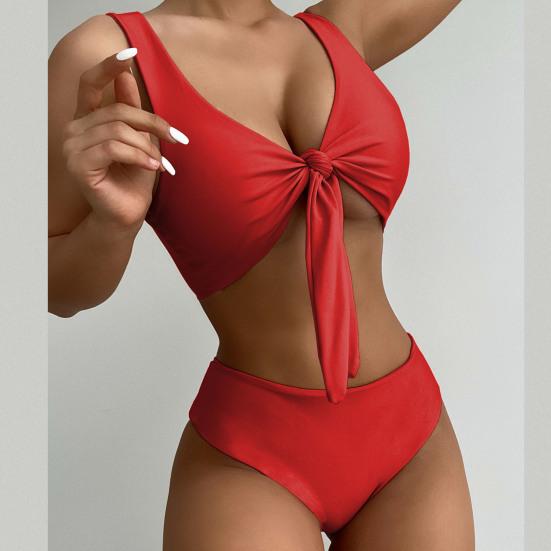 Attractive Swimwear Set Charming Padded Stretchy Push Up Swimwear Set for Water Activity
