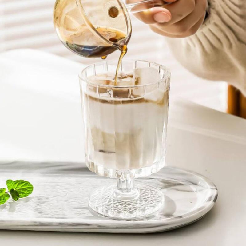 Striped Stemmed Glass Set