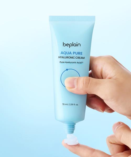 BEPLAIN Aqua Pure Hyaluronic Cream 70ml (2-pack + Gift: B5 Aqua Ampoule Mask 2ea)