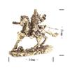 Home and Office Desk Ornament Chinese Copper Guan Gong Statue Featuring Fine Handmade Details and Solid Copper