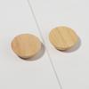 Wood Home Wardrobe Handle Pastoral Style Nordic Style Solid Single Hole Wooden Round Button Handle Drawer Cabinet Handle Drawer Cabinet Handle