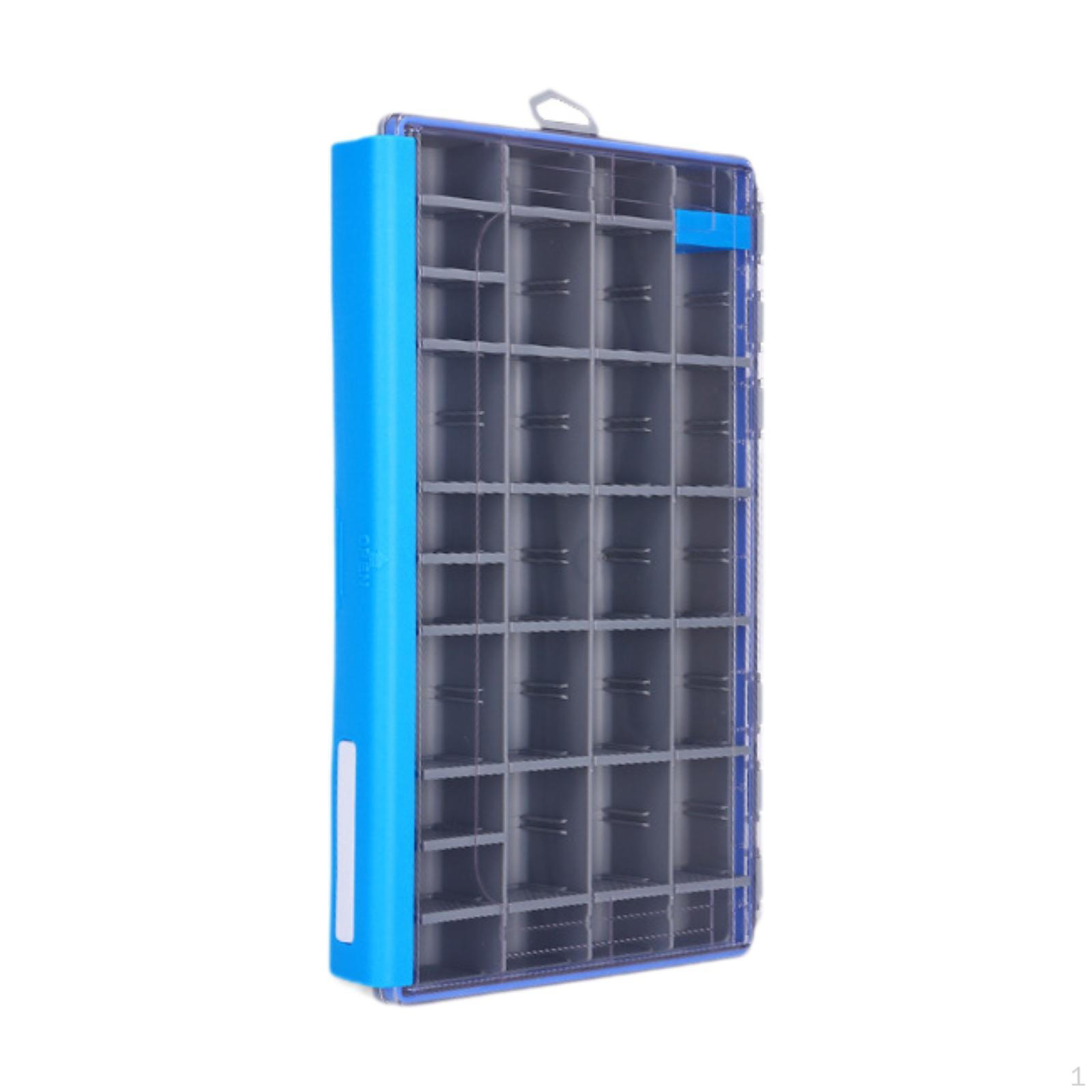 

Storage Box with Adjustable Sections for Tools And Accessories синий
